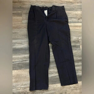 Vintage Tommy Hilfiger Embroidered Crest Pleated Chinos in black size 36 x 32